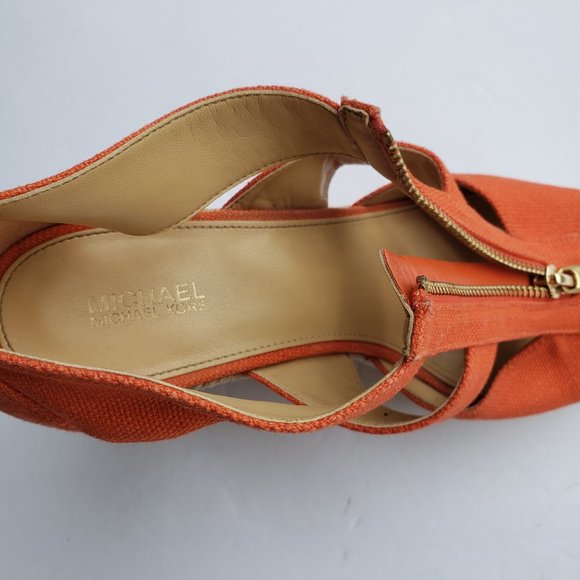 Michael Kors Damita Espadrille Wedge Open Toe - Picture 8 of 9